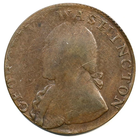(1795) Baker-34 Plain Edge North Wales Half Penny Colonial Copper Coin Cover