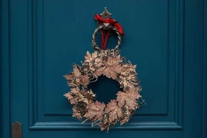 Guirnalda de puerta, guirnalda de puerta de arce artificial 22 pulgadas, adornos de puerta delantera - Imagen 1 de 8