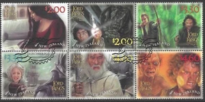 New Zealand - 2023 LOTR *SCARCE* Return of King - Se-Tenant Block of 6 UNH CTO - Picture 1 of 1