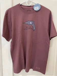 Life is Good Herren "This is not a drill" Kurzarm T-Shirt Mahagoni Braun MED - Bild 1 von 5