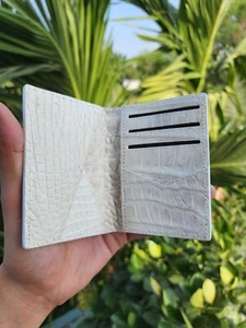 Himalaya Genuine 100% Doubleside EXOTIC Leather Skin Men's Card Holder,Wallets - Picture 1 of 9