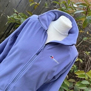 Berghaus Periwinkle Purple Lilac Fleece Full Zip Jacket Hiking Walking UK 14 - Picture 1 of 17