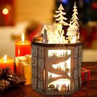 Wooden Advent Calendar LED Light Ornament Creative Advent Calendar  Christmas