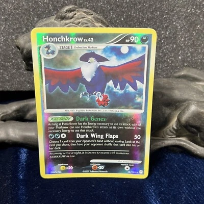 Honchkrow 10/123 Mysterious Treasures Pokemon Card Rare Reverse Holo - Image 1 of 2