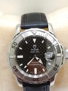 Tudor Prince Date Hydronaut 89190P 200M 660Ft Mens Watch 25 Jewels Steel Swiss - Picture 1 of 17