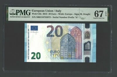 European Union/ Italy 20 Euro 2015 P22s Uncirculated Grade 67 - Image 1 of 2