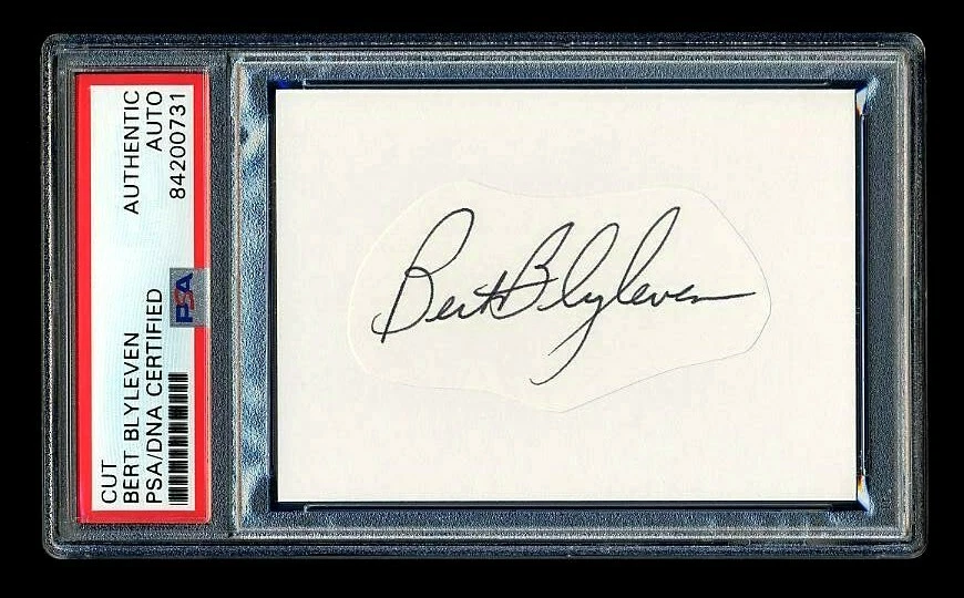 BERT BLYLEVEN SIGNED MINT CUT PSA/DNA SLABBED AUTOGRAPHED MINNESOTA TWINS HOF - Image 1 of 1