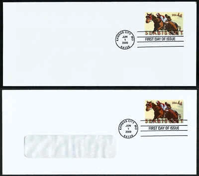 USA, SCOTT # U668A, SET OF 2 FDC COVER SIZE 23 SEABISCUIT HORSE RACING JUNE 2009 - Image 1 of 4