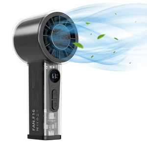 Dual Airflow Handheld Turbo Fan with Ice Cooler, 16000RPM Brushless Motor - Picture 1 of 7