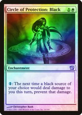 Circle of Protection: Black FOIL 9th Edition PLD White Uncommon CARD ABUGames