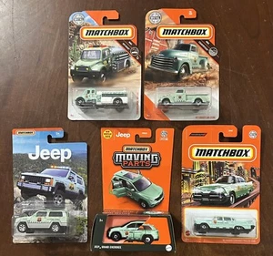 Matchbox NATIONAL PARKS Freightliner M2 Chevy 3100 Coronet Jeep Cherokee - Lot 5 - Picture 1 of 7