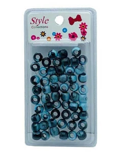 Beauty Collection Style Collection Pattern Beads BD012 Black And Light Blue - Picture 1 of 1