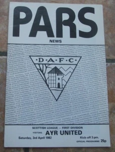 1981-82 (Apr) Dunfermline v Ayr United - Scottish Division One - Picture 1 of 2
