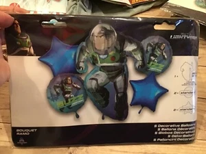 Disney Pixar Light Year Buzz Lightyear 5 Balloon Bouquet -New - Picture 1 of 2