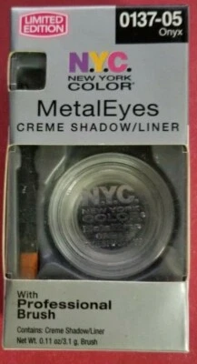 N.Y.C Metal Eyes Creme Shadow/Liner With Brush #0137-05 Onyx- Limited Edition - Image 1 of 2