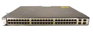 Cisco Catalyst 3750G Series WS-C3750G-48TS-S Switch One Damaged Stack Port - Picture 1 of 11