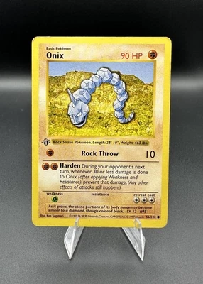 Pokémon TCG Onix Base Set 56/102 Regular 1sr Edition Common Card Shadowless - Image 1 of 2