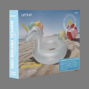Asiento de nadador tubo unicornio mágico tamaño: 54,72 pulgadas x 36,6 pulgadas x 27,95 pulgadas - Imagen 1 de 3