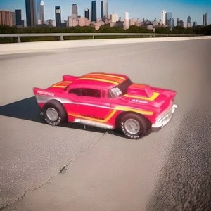 Vintage Tycopro Red 1957 Chevy Belair 454 CID Ho Slot Car - Picture 1 of 9