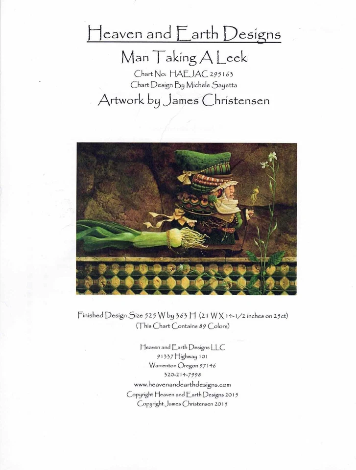 Heaven and Earth Designs Pattern Man Taking a Leek by James Christensen - Image 1 of 1