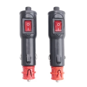 2X(2 STÜCKE Adapter Anschluss 12V Auto Stecker mit Sicherung und Schalter 5801 - Zdjęcie 1 z 7