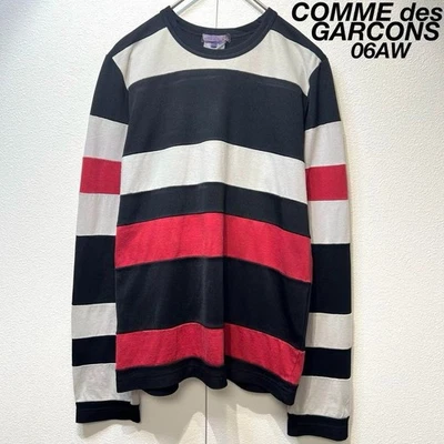 06AW Comme des Garcon Top tejido malla manga larga rayas Foto 1 de 4