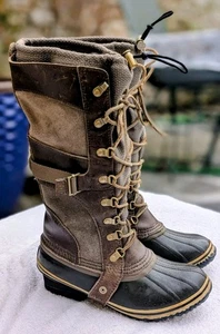 Botas Sorel Conquest Carly Tall Explorer para mujer 7,5 impermeables invierno - Imagen 1 de 16
