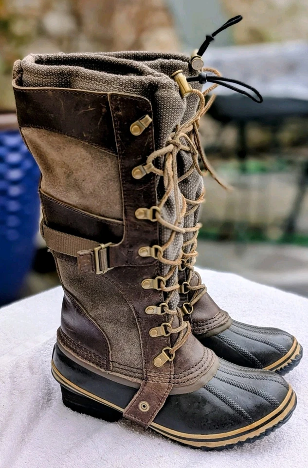 Sorel Conquest Carly Tall Explorer Boots Women’s 7.5 Waterproof Winter - Image 1 of 4