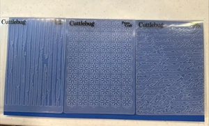 3 Cuttlebug Embossing Folder Provo Craft With Gratitude Distressed Stripes Write - Picture 1 of 5