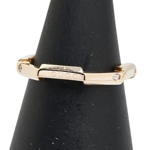 GUCCI Link to Love Mirror Ring Diamond Ring #9 Women 【Used】 - Picture 1 of 8