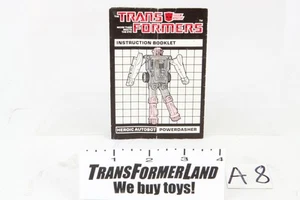 Sky Dasher Instrucciones Powerdashers 1984 De colección Hasbro G1 Transformers - Imagen 1 de 1