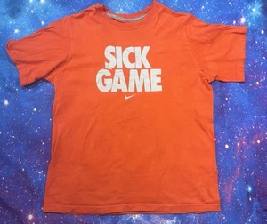 Nike Shirt Youth Large Orange Short Sleeve “Sick Game” Graphic Casual Boys - Picture 1 of 5