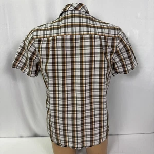 Merrell Mens Plaid Short Sleeve Button Up Hiking Shirt Medium - Picture 1 of 7
