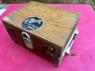 Ancien Coffret niveau de Géométre Theodolite H. Morin Paris Complet + Outils - Photo 1/4