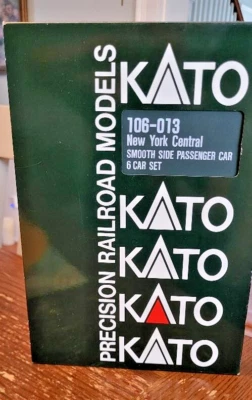 Kato n gauge  New York Central Smooth Side Passenger Car Set N Scale #6 - Image 1 of 4