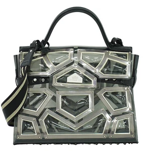 Bolso de Hombro DELVAUX Tempete Gladiador PVC 2 Vías Plateado Transparente - Imagen 1 de 15