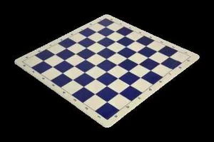 Regulation Silicone Tournament Chess Board - 2.25" Squares Navy & Natural - Picture 1 of 1