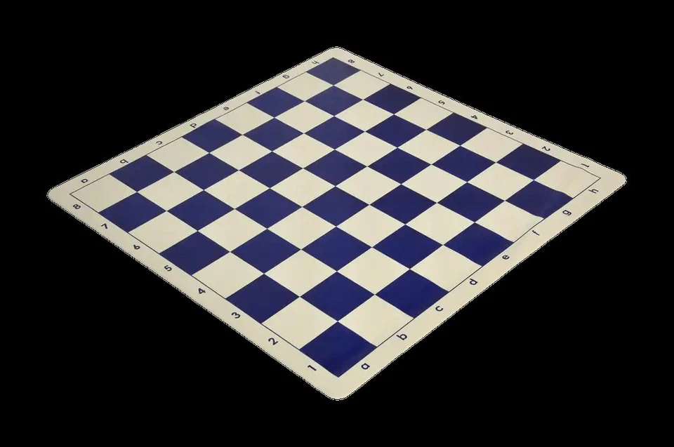 Regulation Silicone Tournament Chess Board - 2.25" Squares Navy & Natural - Image 1 of 1