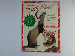 2006 Santa Paws Give FERRETS MAGAZIN für ein Weihnachtsgeschenk Vintage Kunstdruck Anzeige - Bild 1 von 1