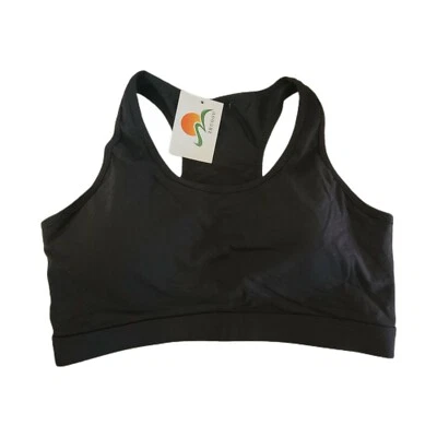 Top de compresión de ejercicio negro Zhuoou para mujer con bolsillo multimedia en la espalda talla grande Foto 1 de 3