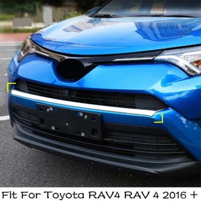 Chrome Front Bumper Guard Cover Trim For Toyota RAV4 RAV 4 2016 2017 2018 - Image 1 of 4