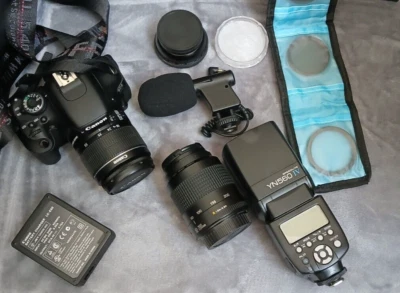 Canon EOS 600D 18MP Digital Black Camera - with Accessories - Image 1 of 4