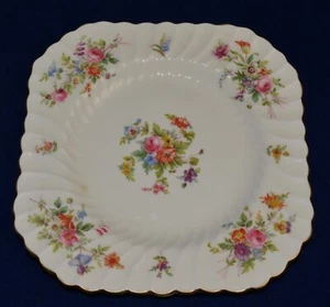 Vintage MINTON England Older Globe Backstamp MARLOW Pattern 8 1/4" Square Plate - Picture 1 of 4