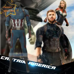 Cosplay Costume Avengers 3 Infinity War Captain America Jumpsuit Halloween Suit - Picture 1 of 12