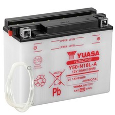 Battery for Harley FLTCU 1340 Tour Glide Ult 92 YUASA Y50-N18L-A Open, Dry