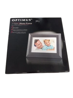 Optimus 7” Inch LCD Digital Photo Frame 16MB JPEG 16-664 New (Open Box) - Image 1 of 4