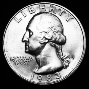 1983 P Washington Brilliant cuarto sin circular ~ moneda a elección de rollo bancario - Imagen 1 de 2