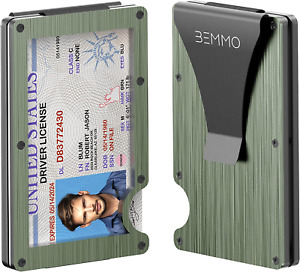 Aluminum Card Holder Wallet with Money Clip | Slim Minimalist Wallet for Men Hol