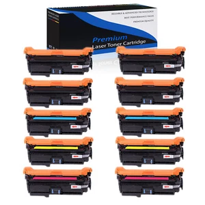 10PK BK C Y M CE260A 647A Toner Set for HP Color Laserjet CP4525N CP4520 CP4025 - Picture 1 of 15