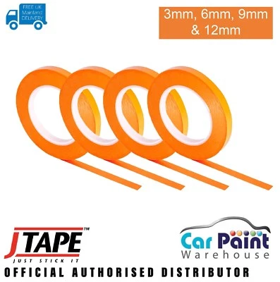 J Tape Roll Fine Line Orange Masking Tape MULTI DEAL - 3mm, 6mm, 9mm & 12mm - Image 1 of 4